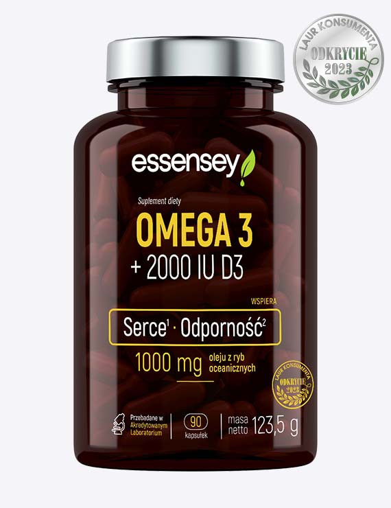 Essensey Omega 3 + 2000 IU D3 + Pillbox
