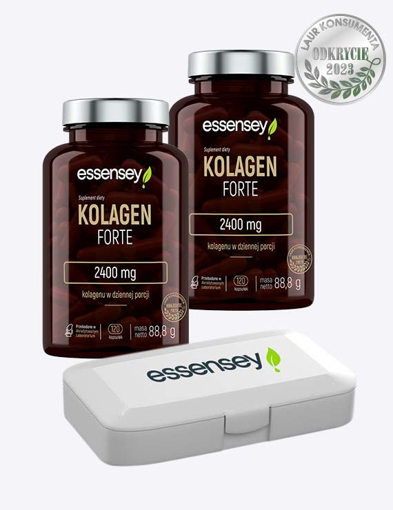 Zestaw Kolagenu Forte w dwóch opakowaniach + Pillbox