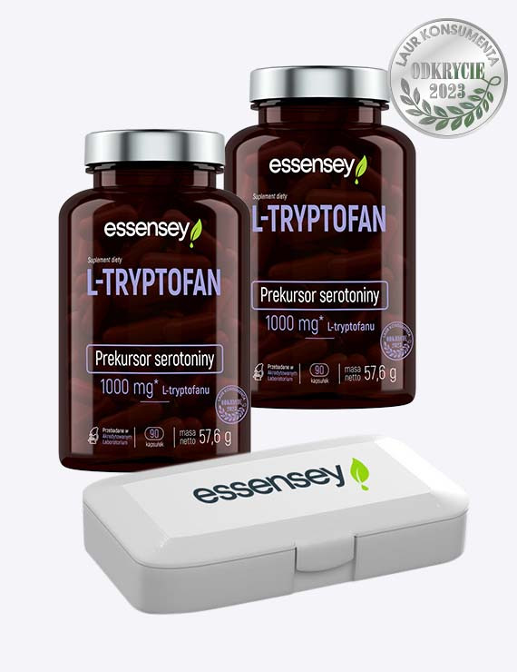Zestaw Tryptofanu w dwóch opakowaniach + Pillbox