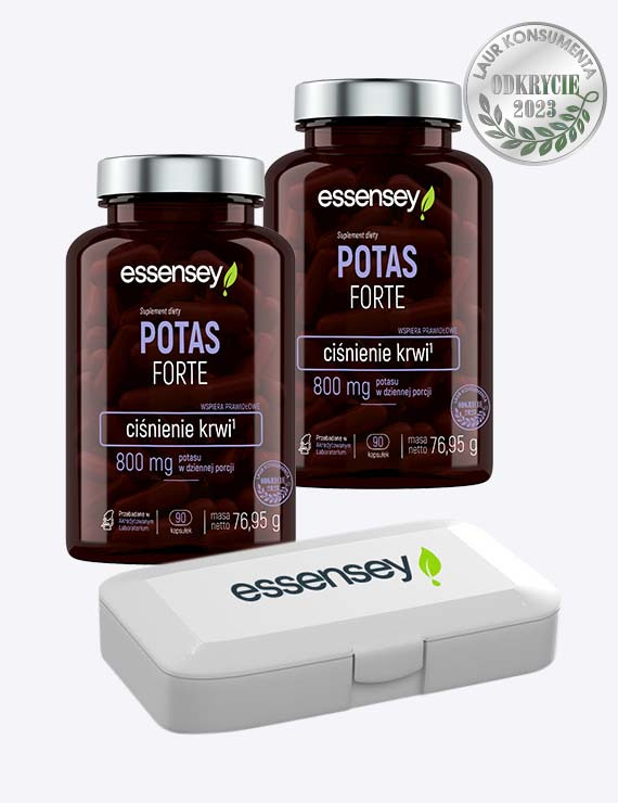 Zestaw Potas Forte w dwóch opakowaniach + Pillbox