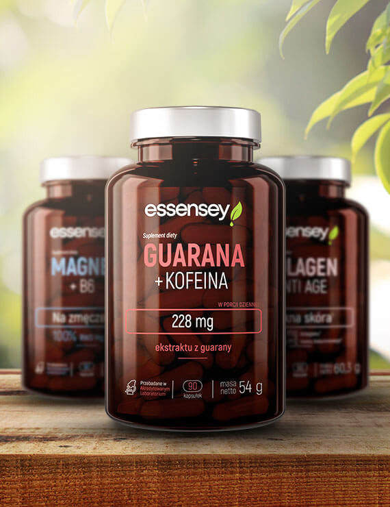 Zestaw Guarany i Kofeiny w dwóch opakowaniach + Pillbox