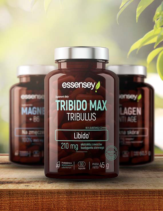 Zestaw Tribido Max Tribulus w trzech opakowaniach + Pillbox