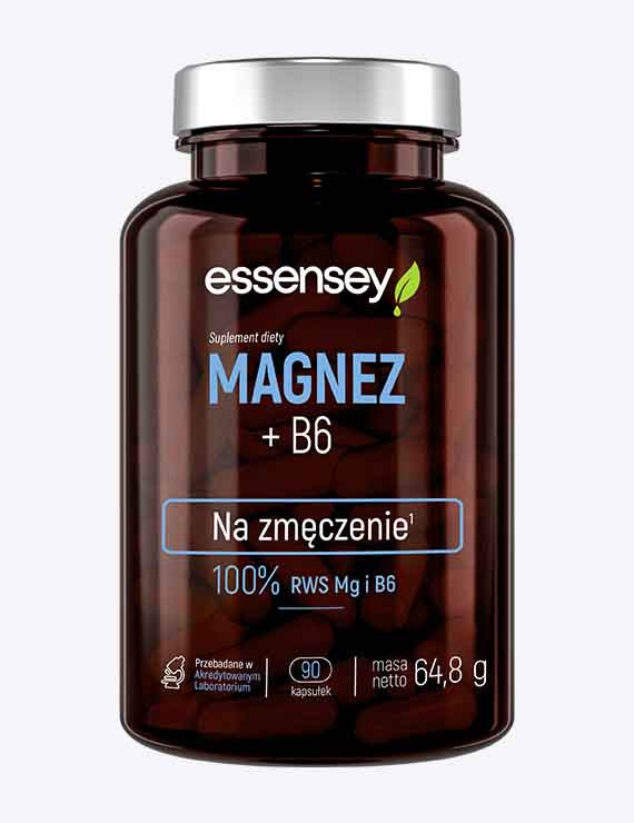 Essensey Magnez z witaminą B6 w 90 kapsułkach + Pillbox