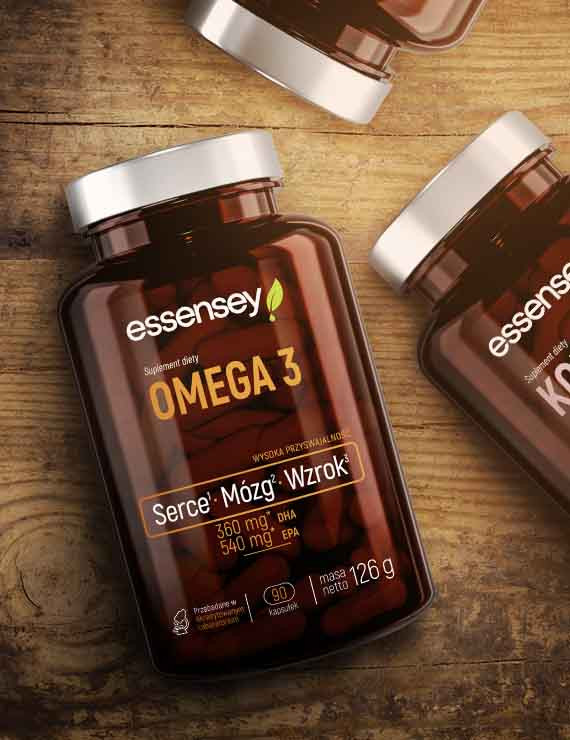 Kwasy tłuszczowe Omega 3 w trzech opakowaniach + Pillbox