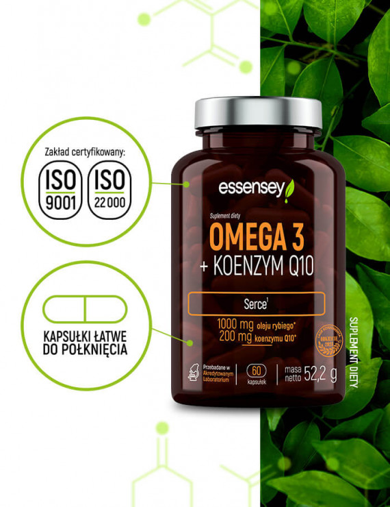 Essensey Omega 3 + Koenzym Q10 w 60 kapsułkach
