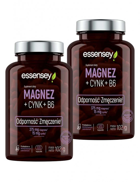 Zestaw Magnezu + Cynk + Witamina B6 w dwóch opakowaniach
