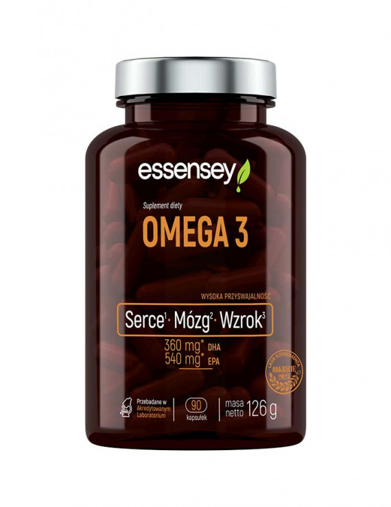 Kwasy tłuszczowe Omega 3 w trzech opakowaniach