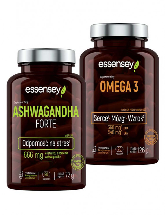 Ashwagandha Forte i Omega 3 od Essensey