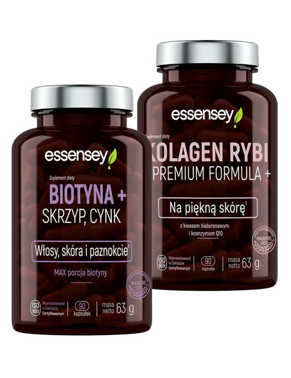 Biotyna, Skrzyp + Cynk i Kolagen Rybi Premium Formula+