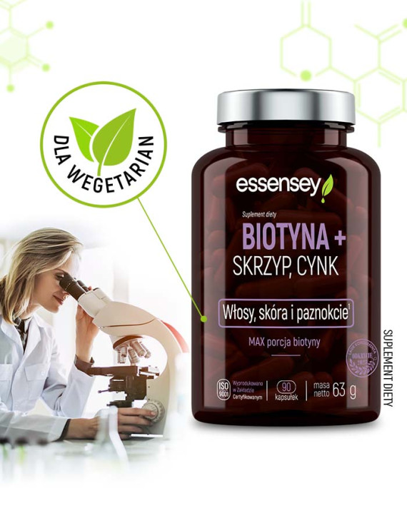 Biotyna, Skrzyp + Cynk i Kolagen Rybi Premium Formula+