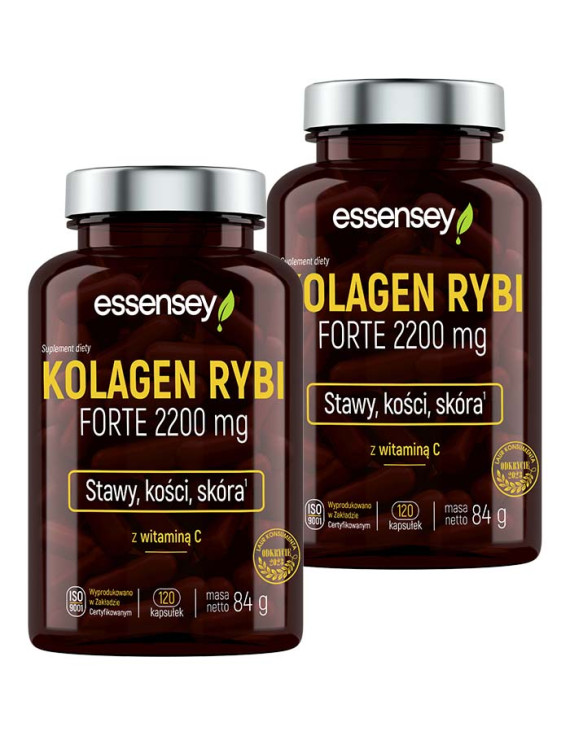 Zestaw Kolagenu Rybiego Forte 2200 mg w dwóch opakowaniach