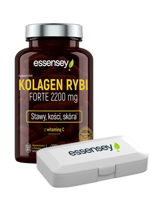 Essensey Kolagen Rybi Forte 2200 mg + Pillbox