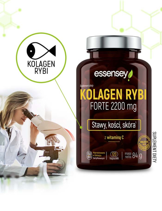 Essensey Kolagen Rybi Forte 2200 mg + Pillbox