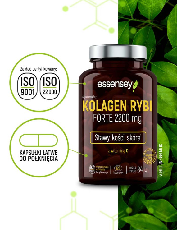 Essensey Kolagen Rybi Forte 2200 mg + Pillbox