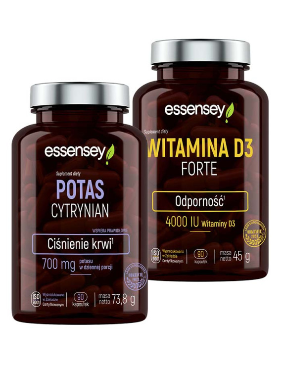 Potas Cytrynian + Witamina D3 Forte