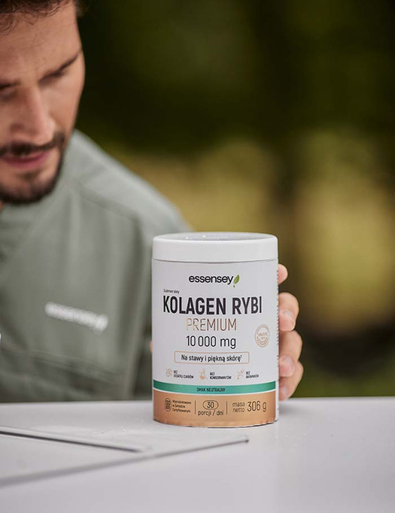 Kolagen Rybi Premium 10000mg z Biotyną + Skrzyp, Cynk