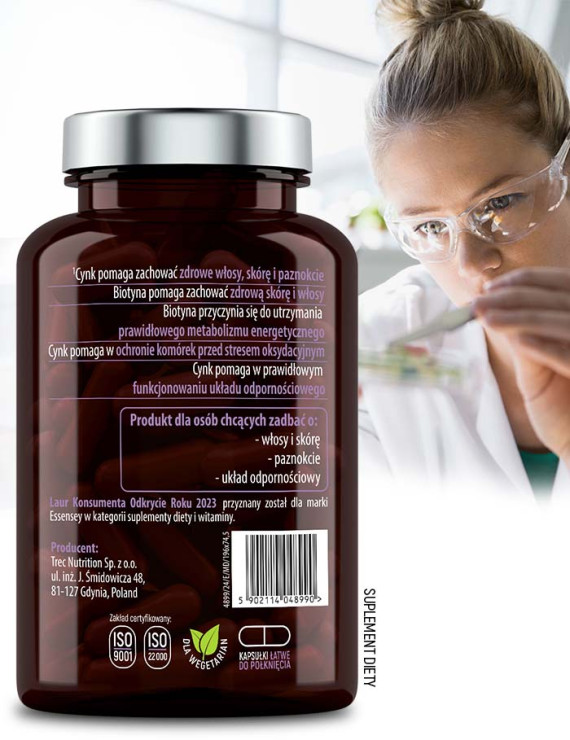 Kolagen Rybi Premium 10000mg z Biotyną + Skrzyp, Cynk