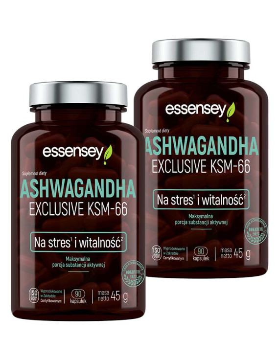 Ashwagandha Exclusive KSM-66 w dwóch opakowaniach