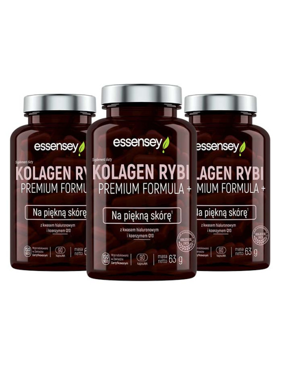 Zestaw Kolagenu Rybiego Premium Formula+ w trzech opakowaniach