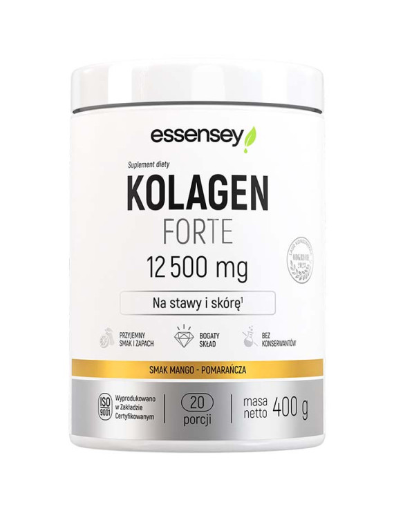 Kolagen Forte 12500 mg Smak Mango-pomarańcza - 400g