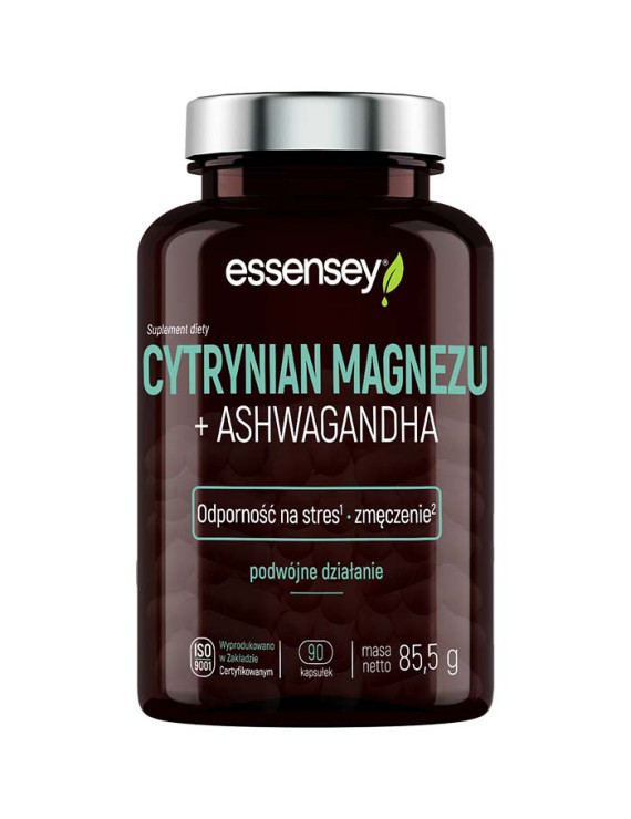 Zestaw Cytrynian Magnezu + Ashwagandha w dwóch opakowaniach