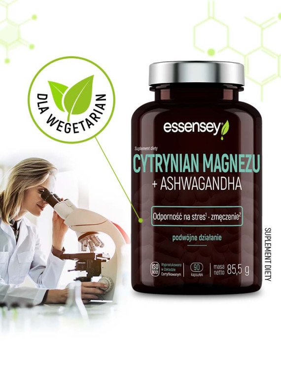 Zestaw Cytrynian Magnezu + Ashwagandha w dwóch opakowaniach