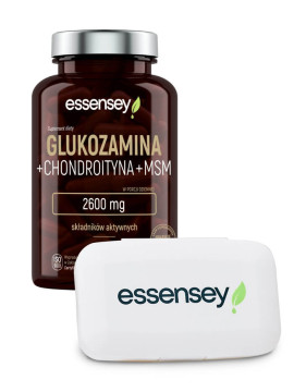 Glukozamina + Chondroityna + MSM + Pillbox | Essensey | Na stawy