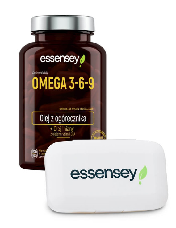 Omega 3-6-9 + Pillbox | Essensey | Na serce Mózg Omega 3-6-9 + Pillbox | Essensey | Na serce Mózg