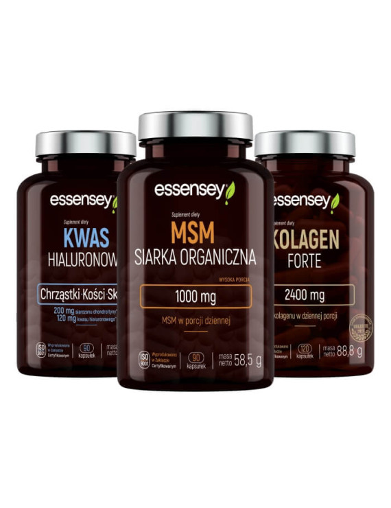 Kolagen + Kwas Hialuronowy + MSM | Essensey | Kości Stawy Skóra Kolagen + Kwas Hialuronowy + MSM | Essensey | Kości Stawy Skóra