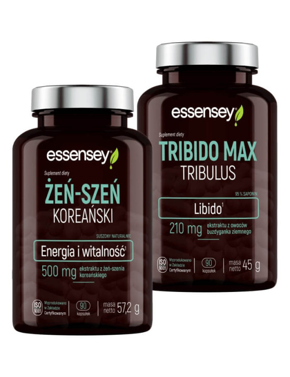 Żeń-szeń + Tribido Max Tribulus | Essensey | Witalność i libido