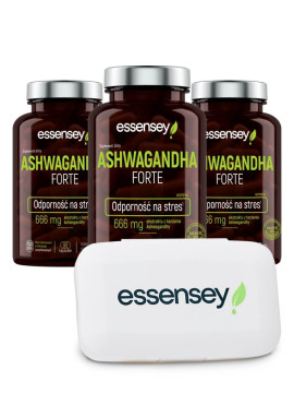 Ashwagandha Forte w trzech opakowaniach | Essensey | Adaptogeny Stres
