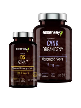 D3 K2 MK-7 i Cynk Organiczny | Essensey | Wsparcie odporności