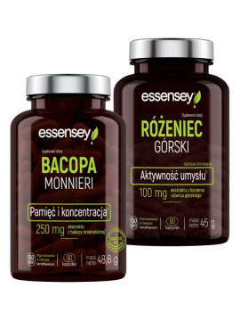 Zestaw Bacopa Monnieri i Różeniec Górski | Essensey | wsparcie umysłu