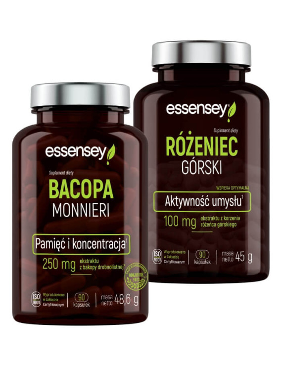 Zestaw Bacopa Monnieri i Różeniec Górski | Essensey | wsparcie umysłu