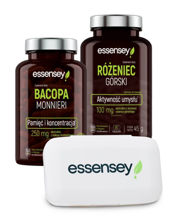 Zestaw Bacopa Monnieri i Różeniec Górski | Essensey | wsparcie umysłu Zestaw Bacopa Monnieri i Różeniec Górski | Essensey | wsparcie umysłu