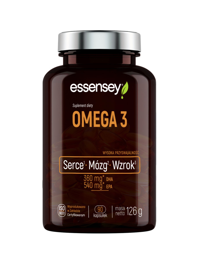 Kwasy tłuszczowe Omega 3 w 90 kapsułkach | Essensey | Kwasy tłuszczowe