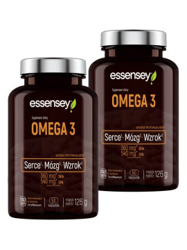 Kwasy tłuszczowe Omega 3 dwa opakowania | Essensey | Kwasy tłuszczowe