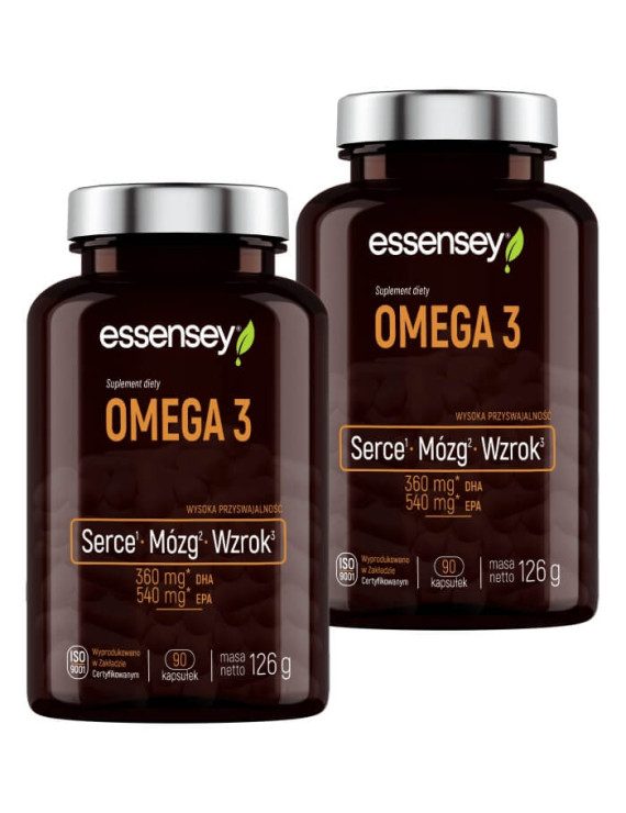 Kwasy tłuszczowe Omega 3 dwa opakowania | Essensey | Kwasy tłuszczowe Kwasy tłuszczowe Omega 3 dwa opakowania | Essensey | Kwasy tłuszczowe