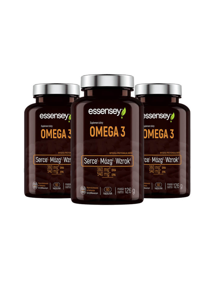 Kwasy tłuszczowe Omega 3 w 90 kapsułkach | Essensey | Kwasy tłuszczowe