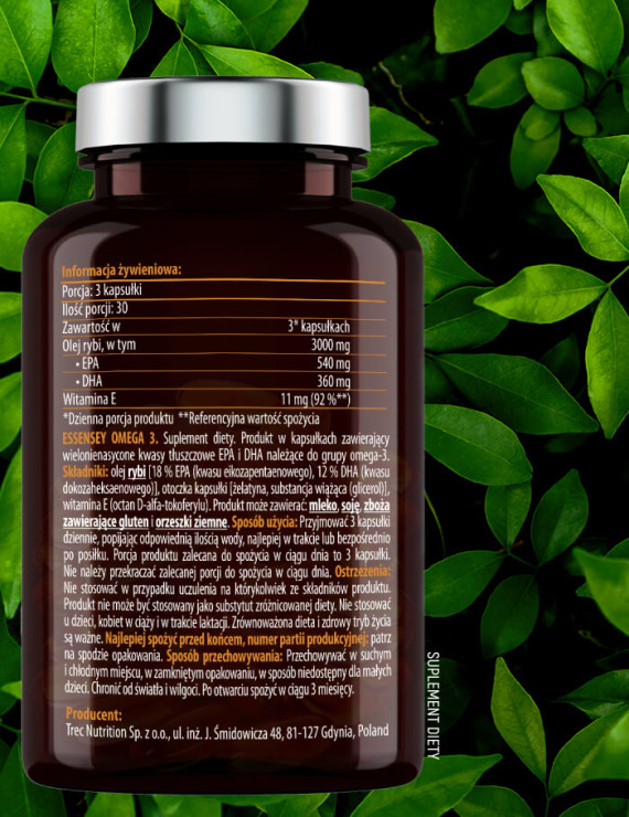 Kwasy tłuszczowe Omega 3 w 90 kapsułkach | Essensey | Kwasy tłuszczowe