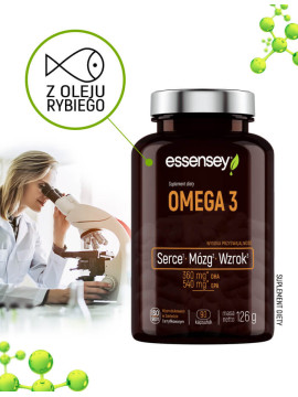 Kwasy tłuszczowe Omega 3 w 90 kapsułkach | Essensey | Kwasy tłuszczowe