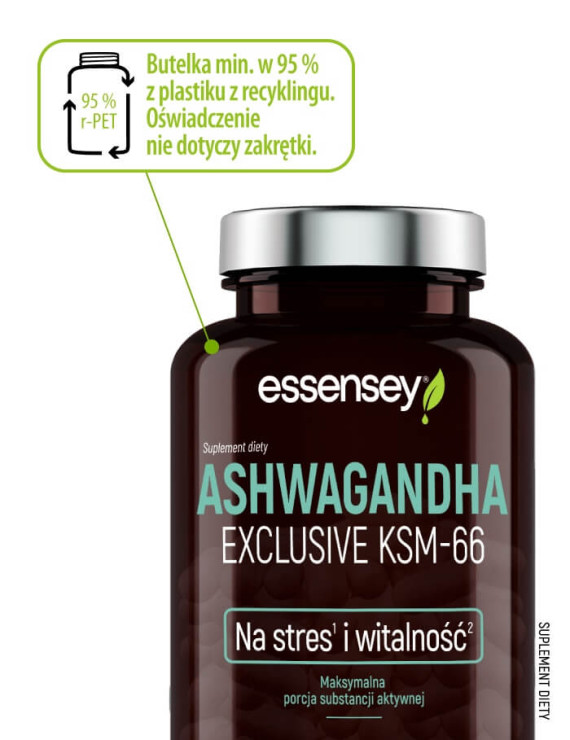 Ashwagandha Exclusive KSM-66 | Essensey | Stres witalność Ashwagandha Exclusive KSM-66 | Essensey | Stres witalność