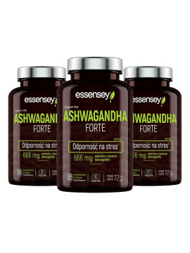 Zestaw Ashwagandha Forte w trzech opakowaniach | Essensey | Adaptogeny