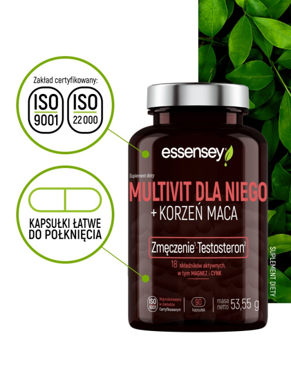 Multivit dla Niego w 90 kapsułkach | Essensey | Libido witalność Multivit dla Niego w 90 kapsułkach | Essensey | Libido witalność