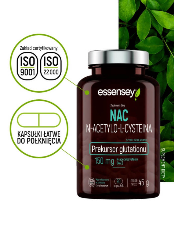 NAC N-acetylo-L-cysteina | Essensey | Aminokwas prekursor glutationu