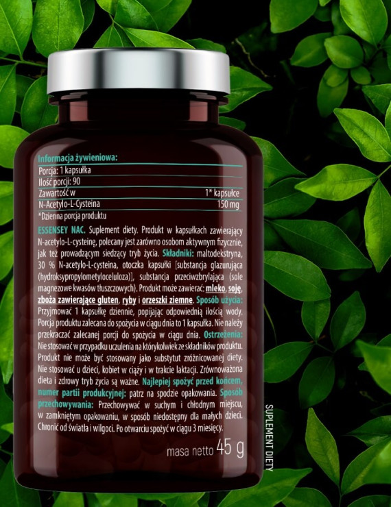 NAC N-acetylo-L-cysteina | Essensey | Aminokwas prekursor glutationu