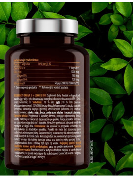 Omega 3 + 2000 IU D3 w 90 kaps | Essensey | Serce Mózg odporność Omega 3 + 2000 IU D3 w 90 kaps | Essensey | Serce Mózg odporność