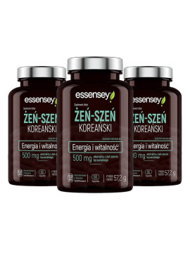 Zestaw Żeń Szeń Koreańskiego w trzech opakowaniach | Essensey | Adaptogeny