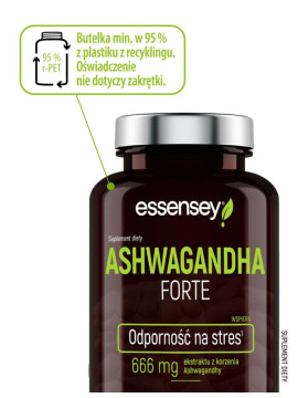 Ashwagandha Forte w 2 opakowaniach + Pillbox | Essensey | Stres