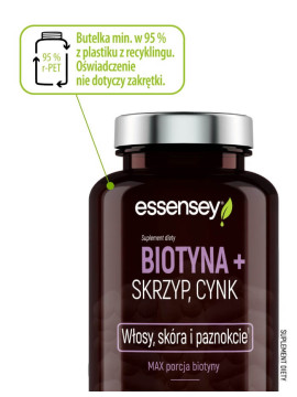 Zestaw Biotyna + Skrzyp, Cynk z Ashwagandhą KSM-66 | Essensy | Stres